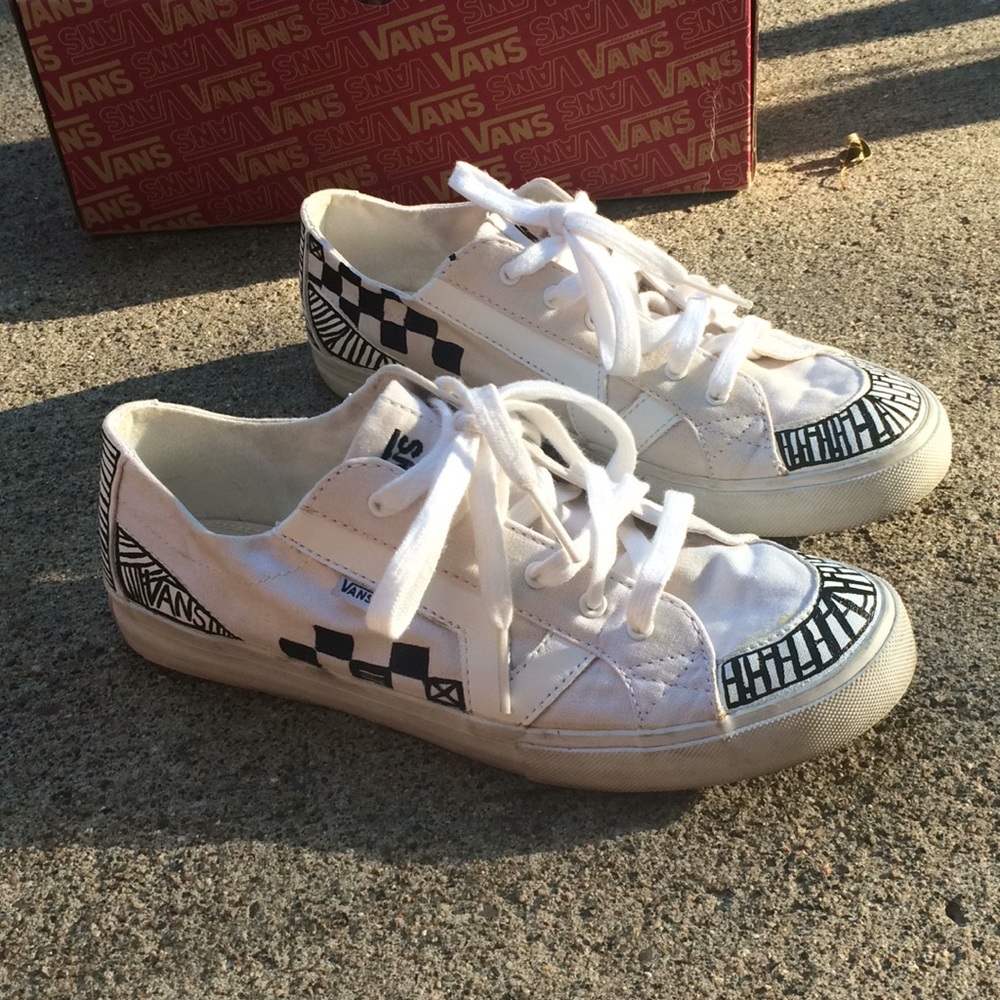 Custom Off White Vans Tory Shoes , 9